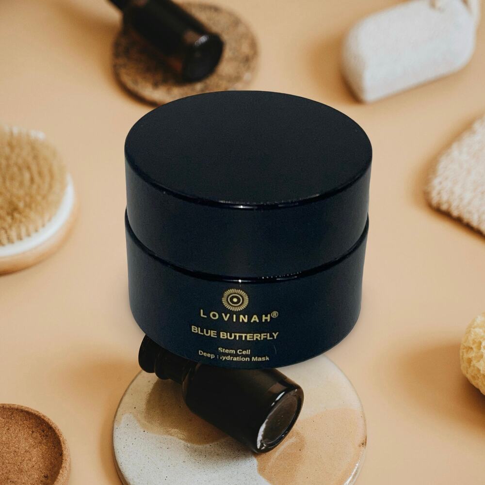 Lovinah Blue Butterfly Stem Cell Intense Hydration Mask 1oz Travel Size Mini NEW